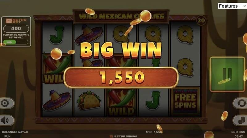 Wild Mexican Chillies - thắng lớn trong Free Spins